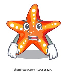 Afraid starfish isolated with in the cartoons