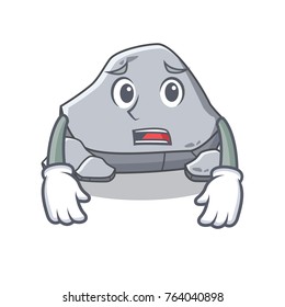 Afraid stone character cartoon style Afraid stone character cartoon style