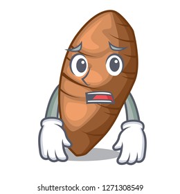 Afraid taro tuber isolated in the mascot