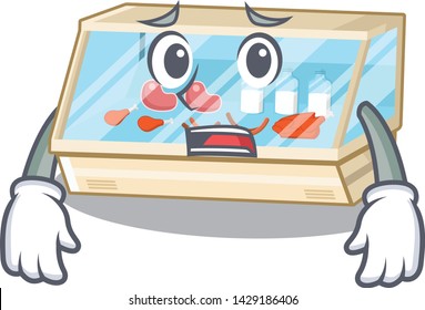 Afraid trade counter isolated in the character