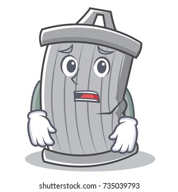 Afraid trash character cartoon style