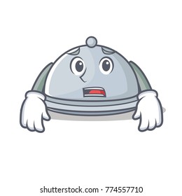 Afraid tray character cartoon style