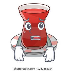 Afraid turkish tea in the saucer characters