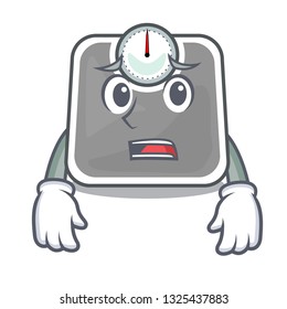 Afraid weight scala on the mascot table