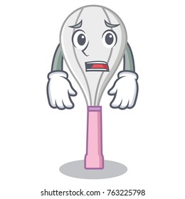 Afraid whisk character cartoon style