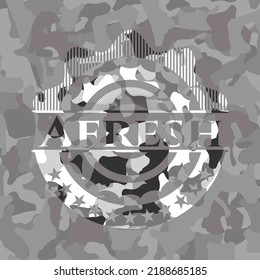 Afresh sobre la textura de camuflaje gris 