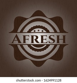 Afresh wood emblem. Retro. Vector Illustration.