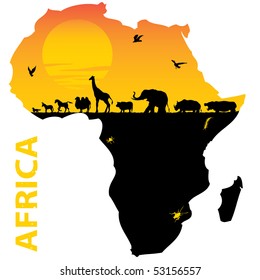 5,792 Africa map animals Images, Stock Photos & Vectors | Shutterstock