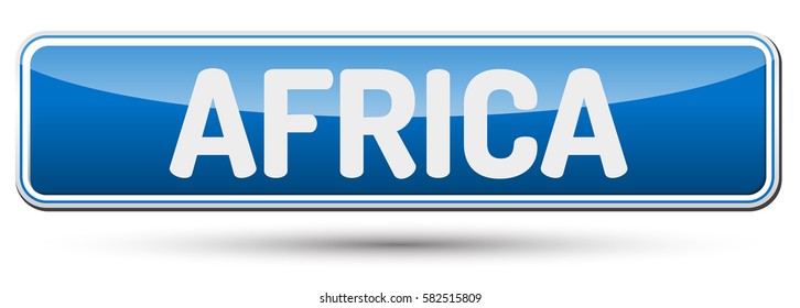 AFRICA - Abstract beautiful button with text.