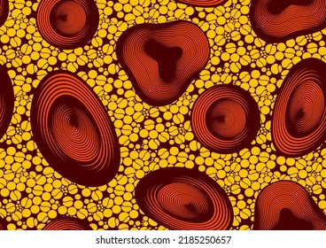 patrón abstracto de áfrica sin costuras, líneas forma libre de forma, arte textil tribal, colores vibrantes de fondo áspero de mano, arte de moda para impresión de tela, ropa