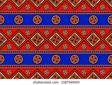africa abstract seamless pattern vibrant colours, tribal textile art, hand-draw line image and background, fashion artwork for Fabric print, clothes