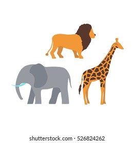 Africa animals vector illustration.