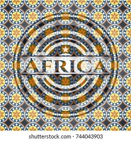 Africa arabesque style emblem. arabic decoration.