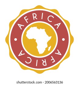 Africa Badge City Vector Seal. National Symbol Skyline Stamp Design Icon Label. 