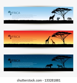 Africa banners - vector illustration