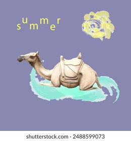  africa camel hot summer vector 
