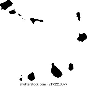 Africa Cape Verde Map vector map.Hand drawn minimalism style.