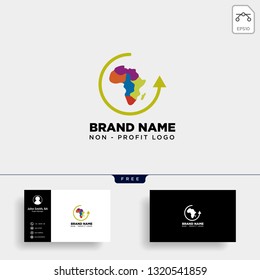 africa care non profit logo template vector illustration icon element isolated
