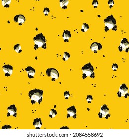 Africa Cheetah Fur Vector Seamless Pattern. Travel Panther Texture. Wild Jungle Hair Jaguar Print. Art Leopard Modern Illustration.