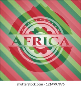 Africa christmas colors emblem.