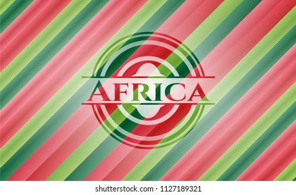 Africa christmas style emblem.