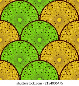 Africa Circle Abstract Seamless Pattern, textile art, straight line, Folk motifs intricate shapes image and background, fashion artwork for print, embroidery, vector file eps10.