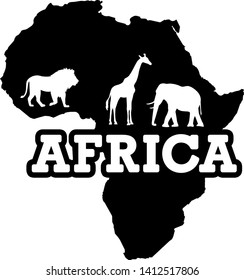 Africa Continent Animals Big Five Stock Vector (Royalty Free ...