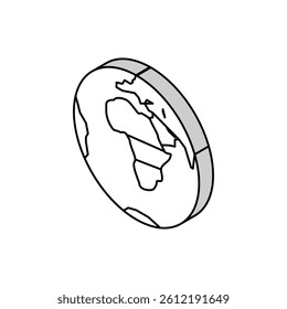 africa continent isometric icon vector. africa continent sign. isolated symbol illustration