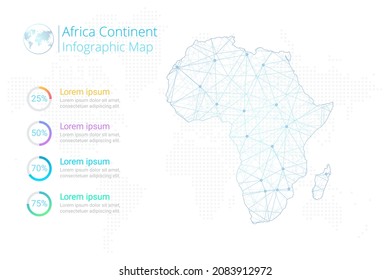 Afrika Kontinent Karte mit Elementen der Infografik Vorlage. Vektor eps10.