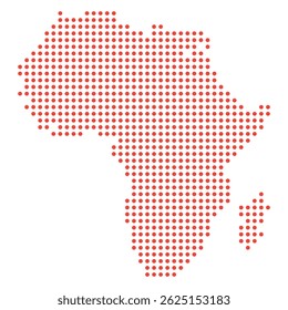 Africa Continent Map Made of Dots – Modern Abstract Design