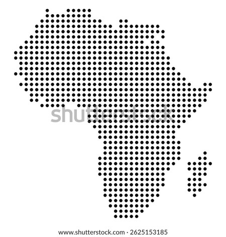 Africa Continent Map Made of Dots – Modern Abstract Design