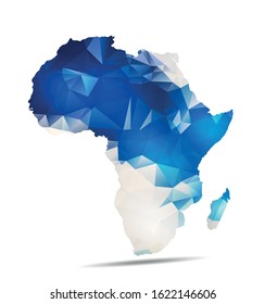 Africa Continent Map Polygonal Geometric Design. Vector illustration.