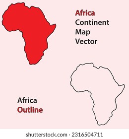 africa Continent map vector eps