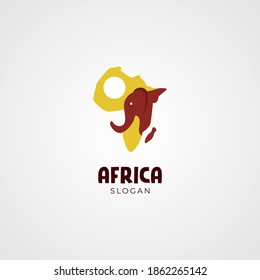 Africa continent traditional logo design