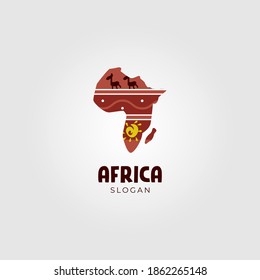 Africa continent traditional logo design