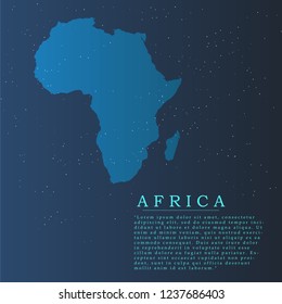 Africa Continental Map- World Map International vector template with stars isolated on galaxy background - Vector illustration eps 10