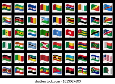 africa country flag icon vector illustration