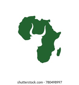 
Africa Cow Map vector 