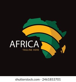 Africa creative logo design with map