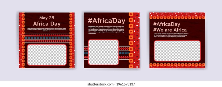 Africa Day. African Liberation Day. Social media templates for Africa Day.