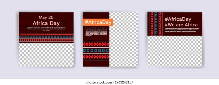 Africa Day. African Liberation Day. Social media templates for Africa Day.