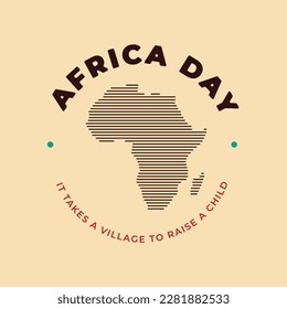 Africa day celebrations design template.