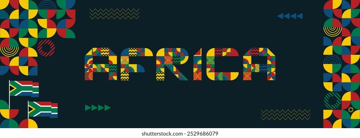 Fondo de patrón geométrico del día de África