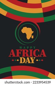 Africa Day. Happy African Freedom Day and Liberation Day. Celebrate annual on the African continent and around the world. African pattern. Poster, card, banner and background. Vector illustration