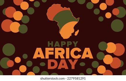 Africa Day. Happy African Freedom Day and Liberation Day. Celebrate annual on the African continent and around the world. African pattern. Poster, card, banner and background. Vector illustration