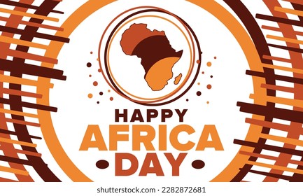Africa Day. Happy African Freedom Day and Liberation Day. Celebrate annual on the African continent and around the world. African pattern. Poster, card, banner and background. Vector illustration - Shutterstock ID 2282872681