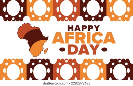 Africa Day. Happy African Freedom Day and Liberation Day. Celebrate annual on the African continent and around the world. African pattern. Poster, card, banner and background. Vector illustration - Shutterstock ID 2282872683