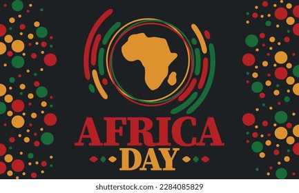 Africa Day. Happy African Freedom Day and Liberation Day. Celebrate annual on the African continent and around the world. African pattern. Poster, card, banner and background. Vector illustration