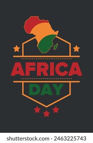 Africa Day. Happy African Freedom Day and Liberation Day. Celebrate annual on the African continent and around the world. African pattern. Poster, card, banner and background. Vector illustration
