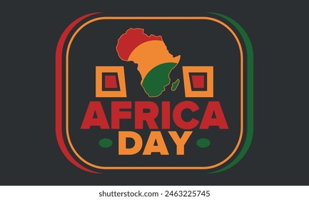 Africa Day. Happy African Freedom Day and Liberation Day. Celebrate annual on the African continent and around the world. African pattern. Poster, card, banner and background. Vector illustration